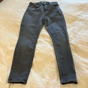 7 for all mankind high waist skinny pants in gray